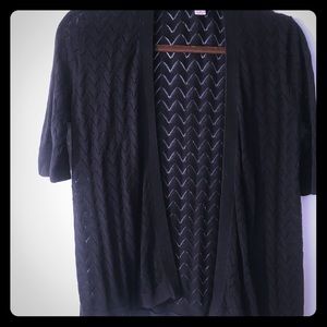 🇺🇸4th sale🇺🇸LOFT**black short sleeve cardigan